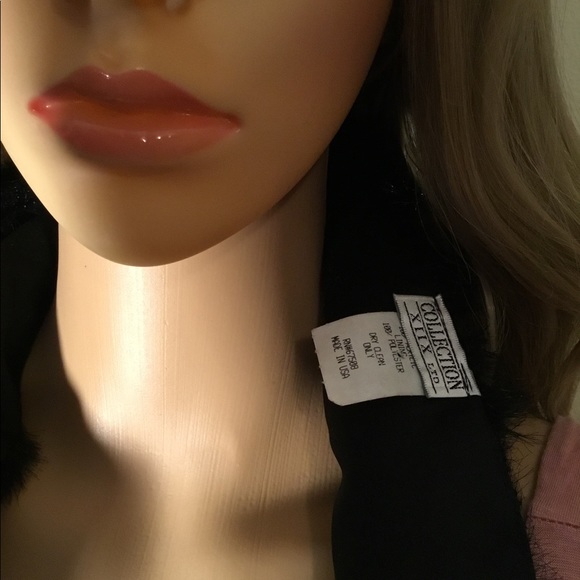 Vintage Faux fur black fur scarf retro work collar - Picture 3 of 5